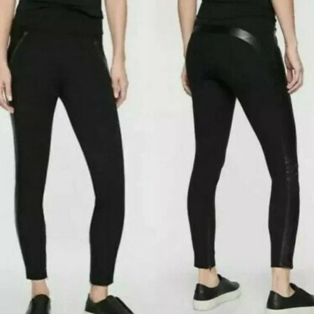 Athleta‎ Sienna Ankle Pants Black Faux Leather